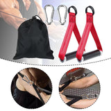 Maxbell Exercise Handles Grip Attachments for Cable Machine Weight Lifting Pull Down red