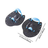 Maxbell 2Pcs Hand Paddles Professional Lap Swimming Gears Flat Paddles for Men Women Blue M