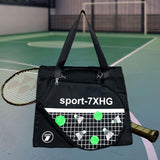 Maxbell Tennis Handbag Removable Storage Fitness Large Capacity Racquet Shoulder Bag Black