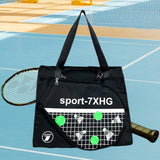 Maxbell Tennis Handbag Removable Storage Fitness Large Capacity Racquet Shoulder Bag Black