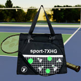 Maxbell Tennis Handbag Removable Storage Fitness Large Capacity Racquet Shoulder Bag Black