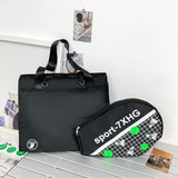 Maxbell Tennis Handbag Removable Storage Fitness Large Capacity Racquet Shoulder Bag Black