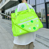 Maxbell Tennis Handbag Removable Storage Fitness Large Capacity Racquet Shoulder Bag Green