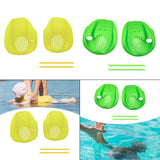 Maxbell 2Pcs Swimming Hand Paddles Flat Swim Gloves for Adults Enthusiasts Beginners yellow S
