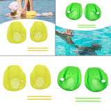 Maxbell 2Pcs Swimming Hand Paddles Flat Swim Gloves for Adults Enthusiasts Beginners yellow S