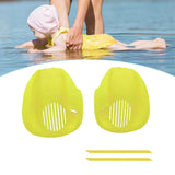 Maxbell 2Pcs Swimming Hand Paddles Flat Swim Gloves for Adults Enthusiasts Beginners yellow S