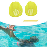 Maxbell 2Pcs Swimming Hand Paddles Flat Swim Gloves for Adults Enthusiasts Beginners yellow M