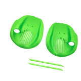 Maxbell 2Pcs Swimming Hand Paddles Flat Swim Gloves for Adults Enthusiasts Beginners Green S
