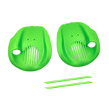 Maxbell 2Pcs Swimming Hand Paddles Flat Swim Gloves for Adults Enthusiasts Beginners Green M