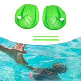 Maxbell 2Pcs Swimming Hand Paddles Flat Swim Gloves for Adults Enthusiasts Beginners Green M