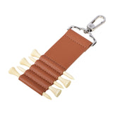 Maxbell Golf Tee Holder Women Men Stylish Golf Tee Carrier for Playing Golfing Belts Brown