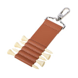 Maxbell Golf Tee Holder Women Men Stylish Golf Tee Carrier for Playing Golfing Belts Brown