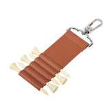 Maxbell Golf Tee Holder Women Men Stylish Golf Tee Carrier for Playing Golfing Belts Brown