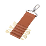 Maxbell Golf Tee Holder Women Men Stylish Golf Tee Carrier for Playing Golfing Belts Brown