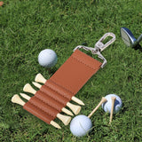 Maxbell Golf Tee Holder Women Men Stylish Golf Tee Carrier for Playing Golfing Belts Brown