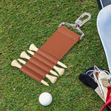 Maxbell Golf Tee Holder Women Men Stylish Golf Tee Carrier for Playing Golfing Belts Brown