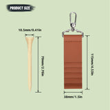 Maxbell Golf Tee Holder Women Men Stylish Golf Tee Carrier for Playing Golfing Belts Brown
