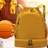 Maxbell Sports Drawstring Backpack Rucksack Party Travel Organizer Women Men Gym Bag Khaki