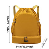 Maxbell Sports Drawstring Backpack Rucksack Party Travel Organizer Women Men Gym Bag Khaki