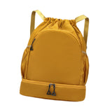 Maxbell Sports Drawstring Backpack Rucksack Party Travel Organizer Women Men Gym Bag Khaki