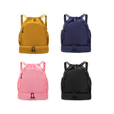 Maxbell Sports Drawstring Backpack Rucksack Party Travel Organizer Women Men Gym Bag Khaki