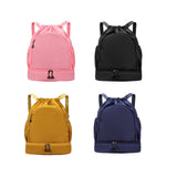 Maxbell Sports Drawstring Backpack Rucksack Party Travel Organizer Women Men Gym Bag Khaki