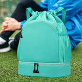 Maxbell Sports Drawstring Backpack Christmas Swim Wet and Dry Separation Bag Gym Bag