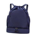 Maxbell Sports Drawstring Backpack Rucksack Party Travel Organizer Women Men Gym Bag Dark Blue