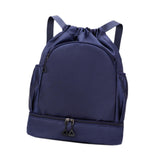 Maxbell Sports Drawstring Backpack Rucksack Party Travel Organizer Women Men Gym Bag Dark Blue