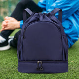 Maxbell Sports Drawstring Backpack Rucksack Party Travel Organizer Women Men Gym Bag Dark Blue