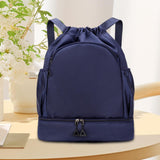 Maxbell Sports Drawstring Backpack Rucksack Party Travel Organizer Women Men Gym Bag Dark Blue
