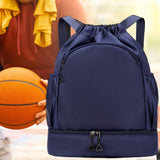 Maxbell Sports Drawstring Backpack Rucksack Party Travel Organizer Women Men Gym Bag Dark Blue