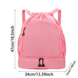 Maxbell Sports Drawstring Backpack Rucksack Party Travel Organizer Women Men Gym Bag Pink