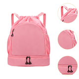 Maxbell Sports Drawstring Backpack Rucksack Party Travel Organizer Women Men Gym Bag Pink