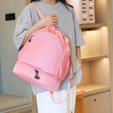 Maxbell Sports Drawstring Backpack Rucksack Party Travel Organizer Women Men Gym Bag Pink