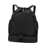 Maxbell Sports Drawstring Backpack Rucksack Party Travel Organizer Women Men Gym Bag Black