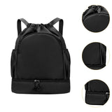 Maxbell Sports Drawstring Backpack Rucksack Party Travel Organizer Women Men Gym Bag Black