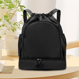 Maxbell Sports Drawstring Backpack Rucksack Party Travel Organizer Women Men Gym Bag Black