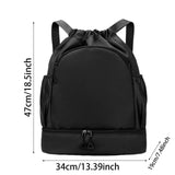 Maxbell Sports Drawstring Backpack Rucksack Party Travel Organizer Women Men Gym Bag Black