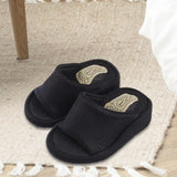 Maxbell Wedge Sandal Slides Foot Massage Calf Stretcher Household Half Sole Slippers Black