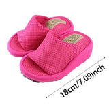 Maxbell Wedge Sandal Slides Foot Massage Calf Stretcher Household Half Sole Slippers Rose