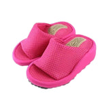 Maxbell Wedge Sandal Slides Foot Massage Calf Stretcher Household Half Sole Slippers Rose