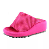 Maxbell Wedge Sandal Slides Foot Massage Calf Stretcher Household Half Sole Slippers Rose