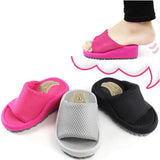 Maxbell Wedge Sandal Slides Foot Massage Calf Stretcher Household Half Sole Slippers Rose
