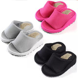 Maxbell Wedge Sandal Slides Foot Massage Calf Stretcher Household Half Sole Slippers Rose