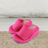 Maxbell Wedge Sandal Slides Foot Massage Calf Stretcher Household Half Sole Slippers Rose
