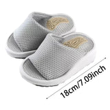 Maxbell Wedge Sandal Slides Foot Massage Calf Stretcher Household Half Sole Slippers Gray