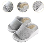 Maxbell Wedge Sandal Slides Foot Massage Calf Stretcher Household Half Sole Slippers Gray