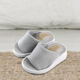 Maxbell Wedge Sandal Slides Foot Massage Calf Stretcher Household Half Sole Slippers Gray