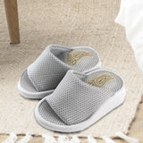 Maxbell Wedge Sandal Slides Foot Massage Calf Stretcher Household Half Sole Slippers Gray